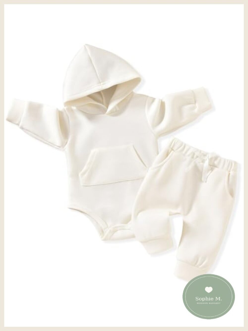 Infant Hoodie and Sweatpants Outfit - Rayon/Polyester Baby Clothing Set